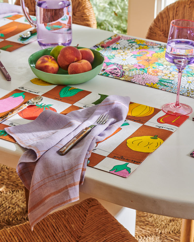 Vegie Box Linen 4P Placemat Set