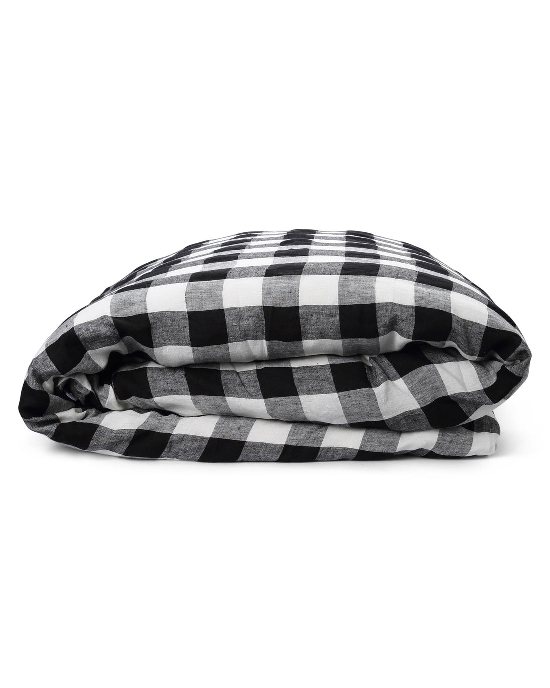 Black & White Gingham Linen Quilt Cover