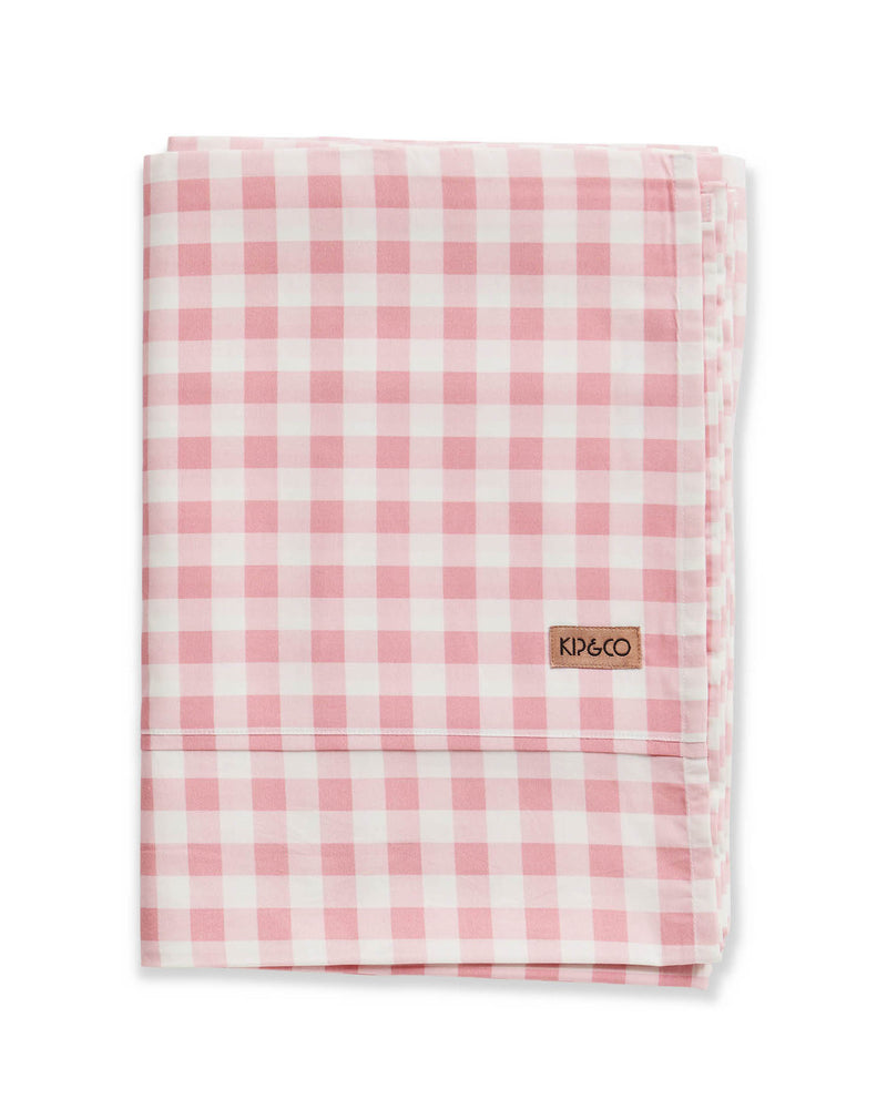 Gingham Candy Organic Cotton Flat Sheet