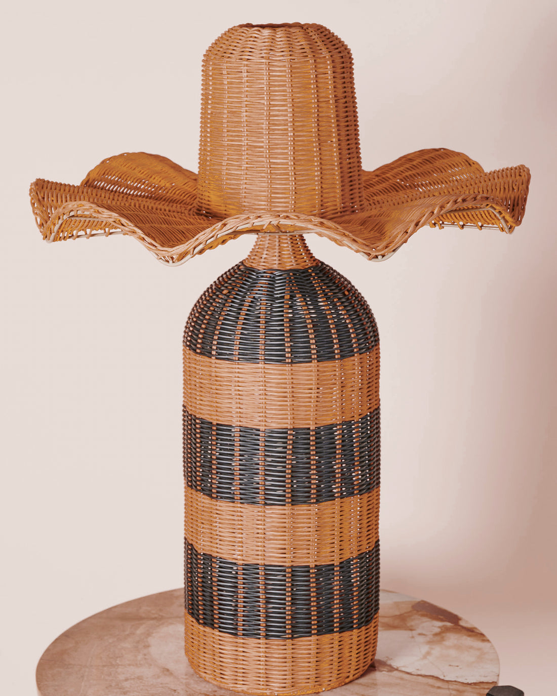 Charlie's Stripes Rattan Lamp