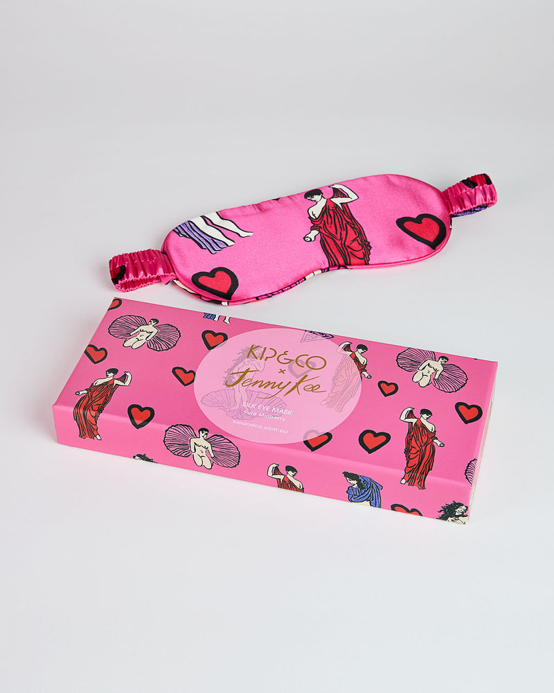 Kip&Co x Jenny Kee Pretty In Pink Silk Eye Mask