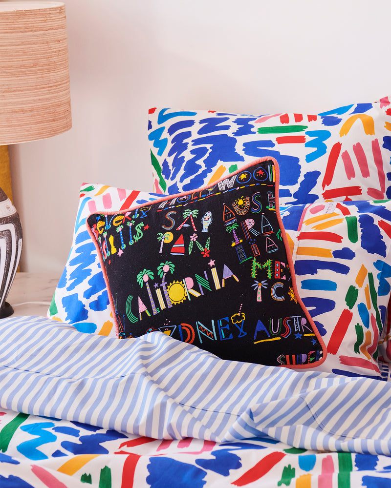 Kip&Co X Ken Done Little Tackers Organic Cotton European Pillowcases