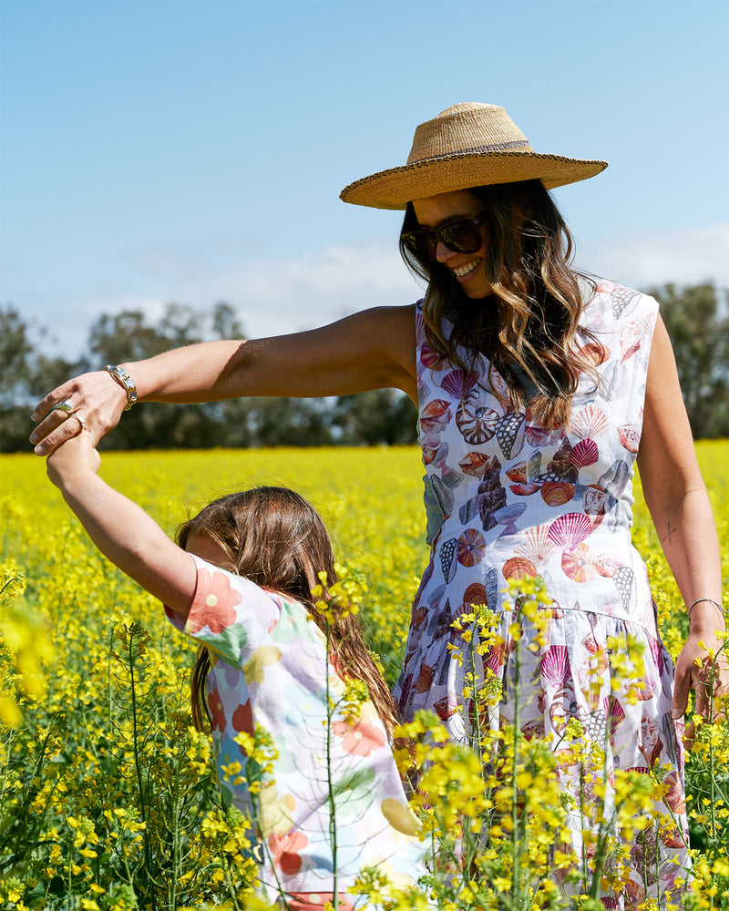 Seashore Linen Crossover Dress