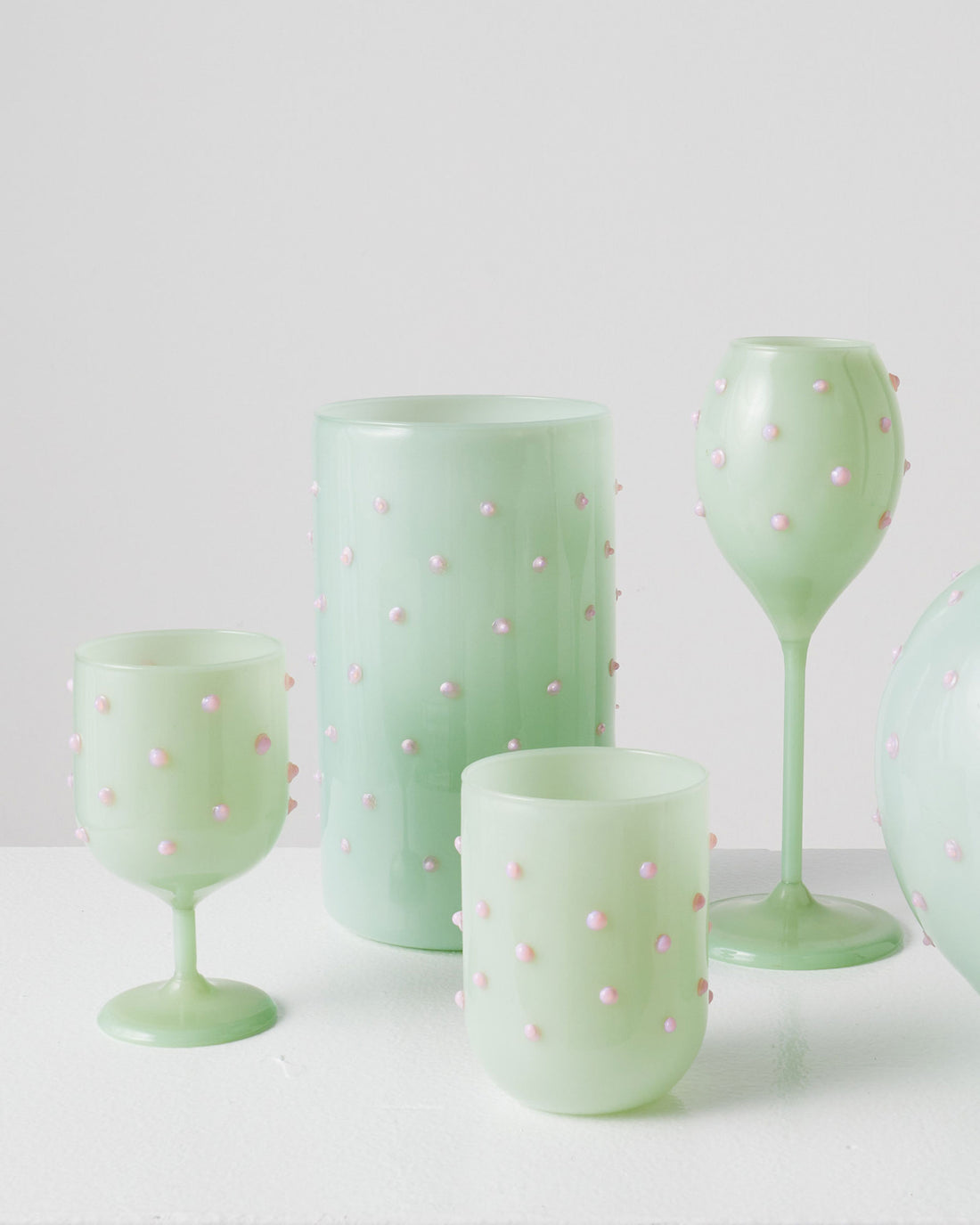 Pistachio Polkadot Vase