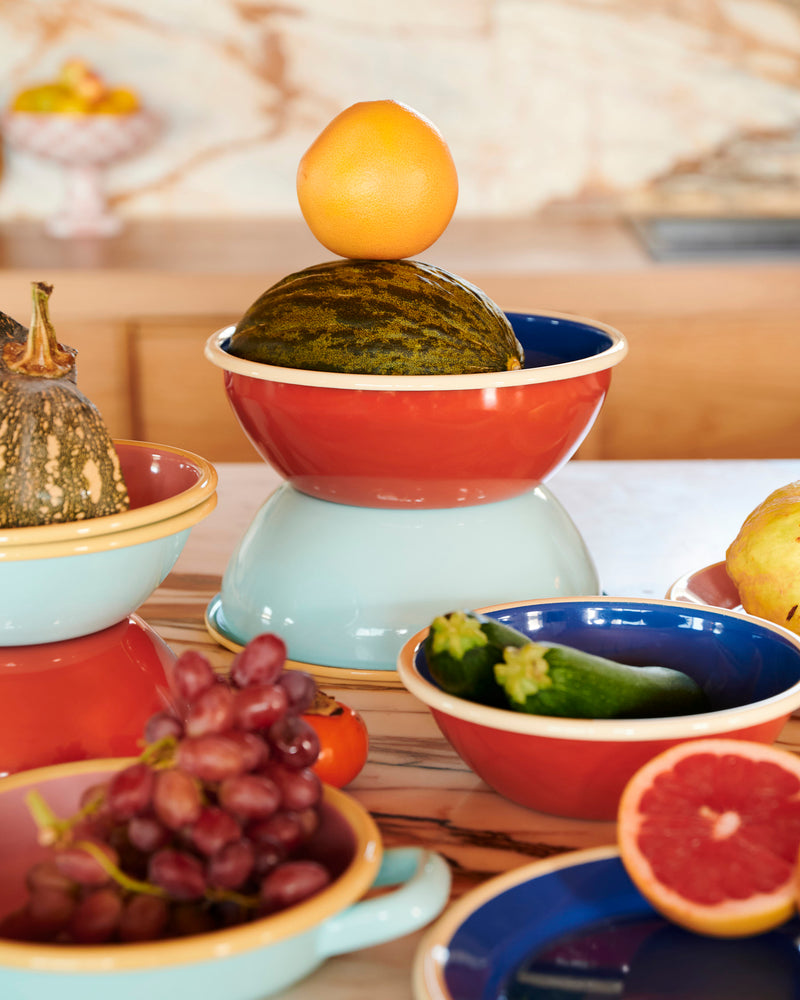 Nomad Block Colour Enamel Salad Bowl