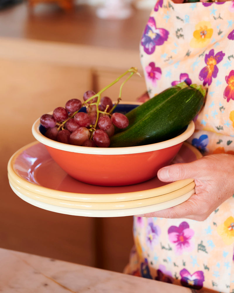 Nomad Block Colour Enamel Pasta Bowl 2P Set