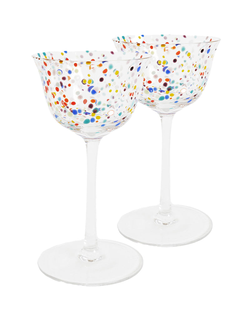 Party Speckle Coupe Glass 2P Set