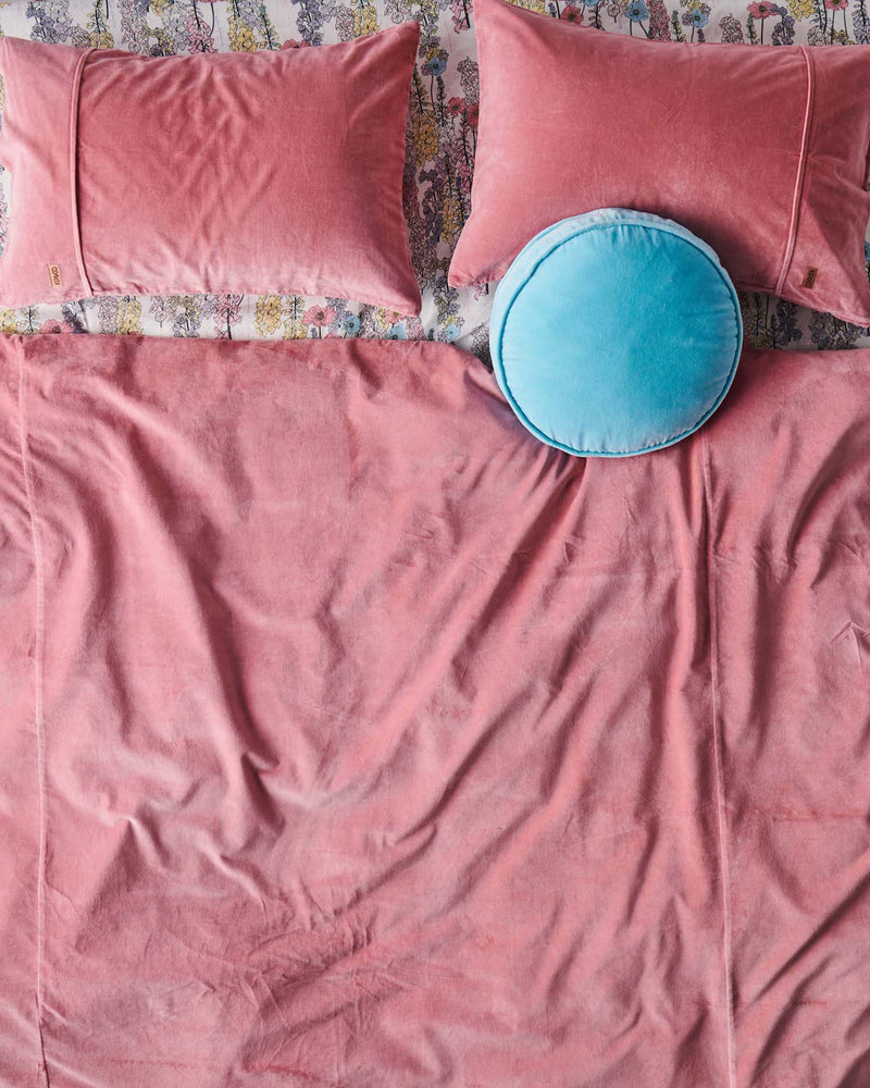 Dusty Rose Velvet Pillowcases