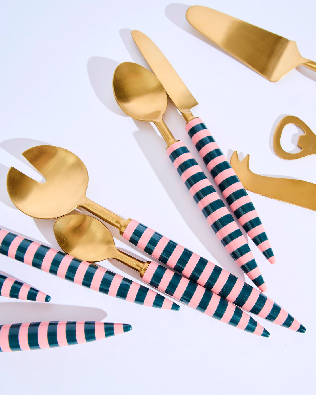 Florence Stripe Brasserie Salad Servers