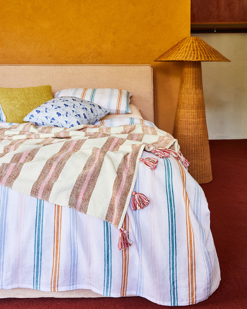 Siesta Stripe Linen Quilt Cover