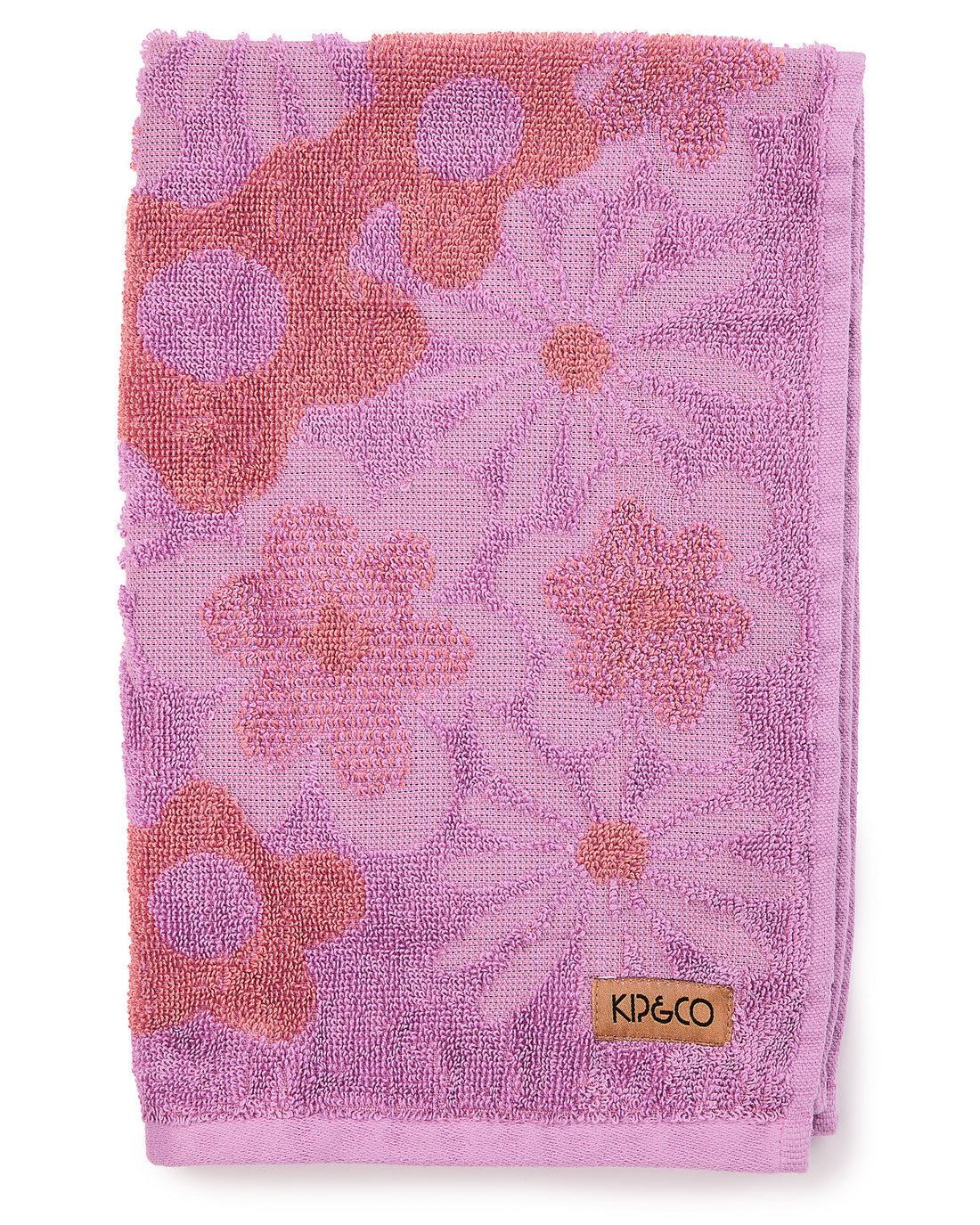 Peach Fleur Terry Hand Towel