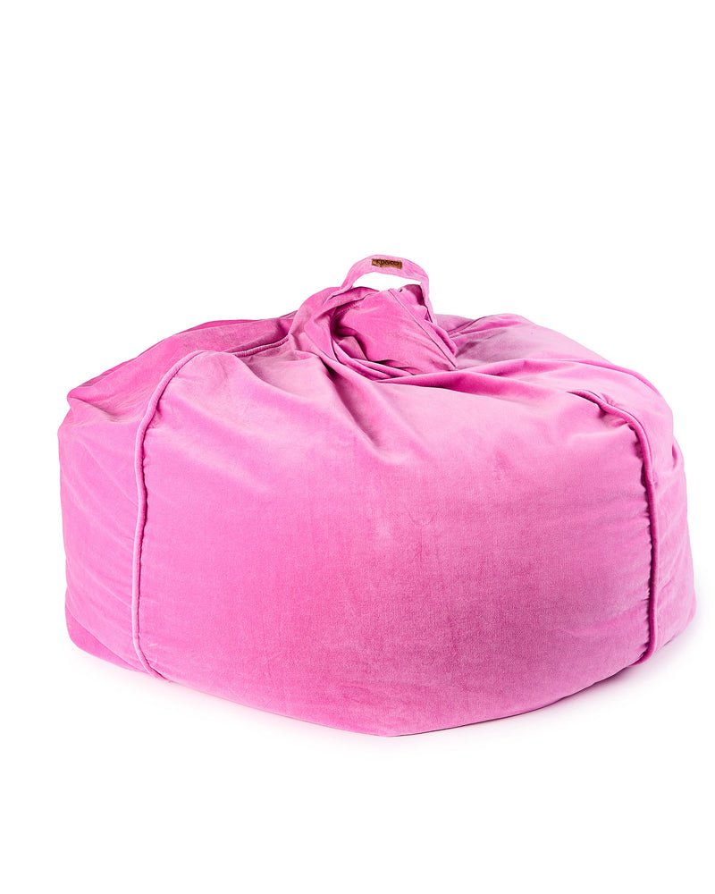 Super Pink Velvet Beanbag