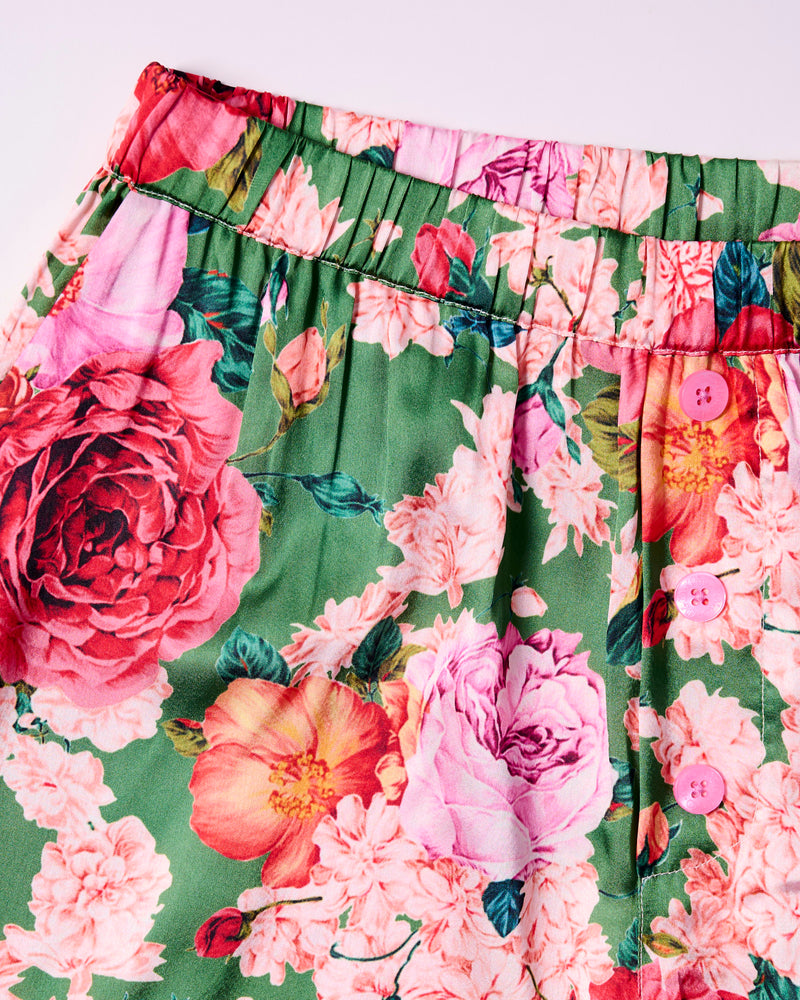 Rose Garden Eco Satin Shorts & Cami Pyjama Set