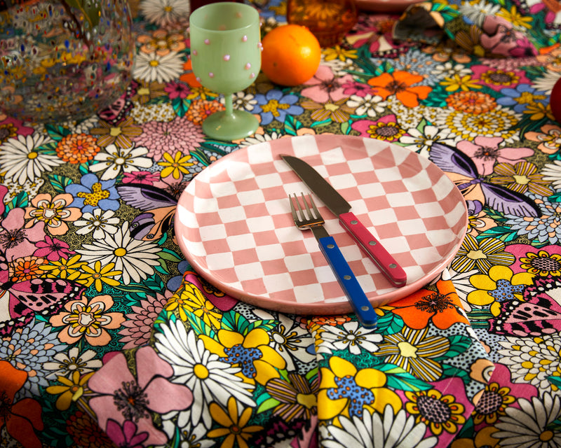 Bliss Floral Linen Tablecloth