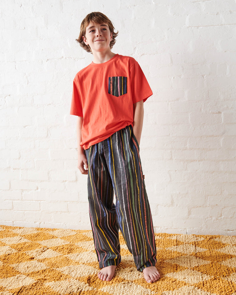 Drawn Up Teen Organic Cotton Tee & Pant Pyjama Set