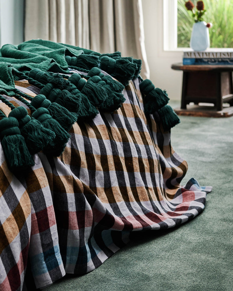 Evergreen Tassel Throw