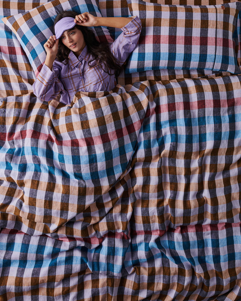 Treasure Tartan Linen Quilt Cover