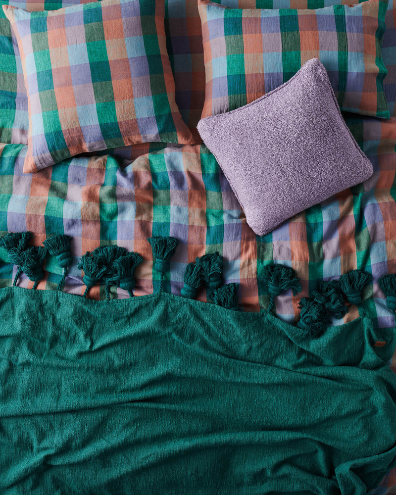 Evergreen Tassel Throw