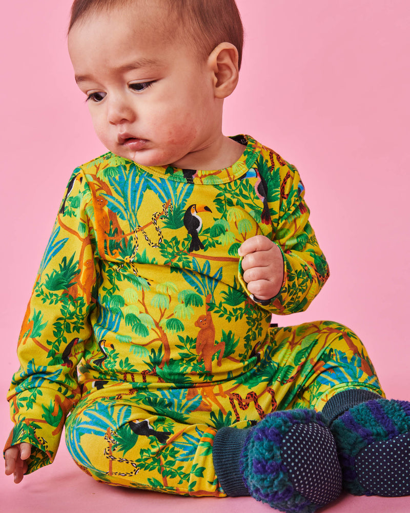 Jungle Boogie Organic Long Sleeve Romper