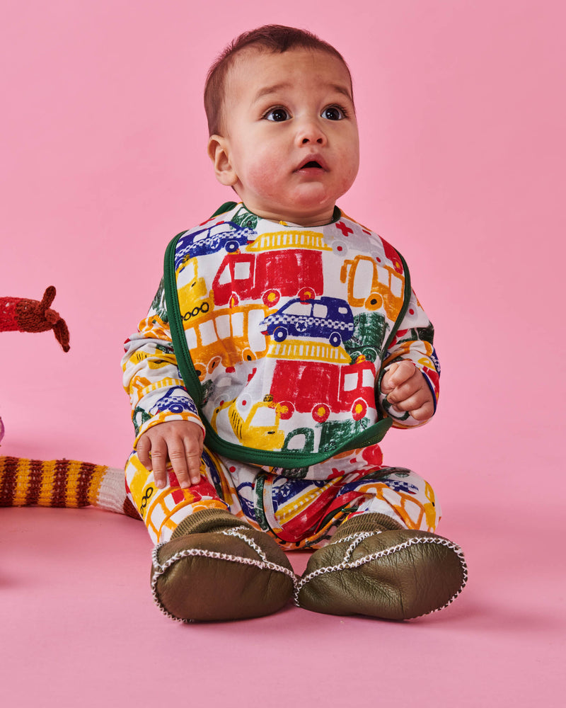 Big Wheels Organic Long Sleeve Zip Romper