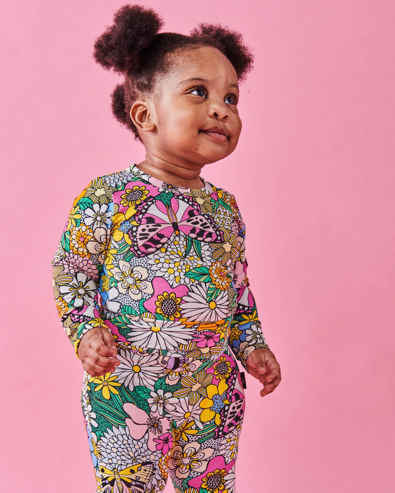 Bliss Floral Organic Long Sleeve Romper