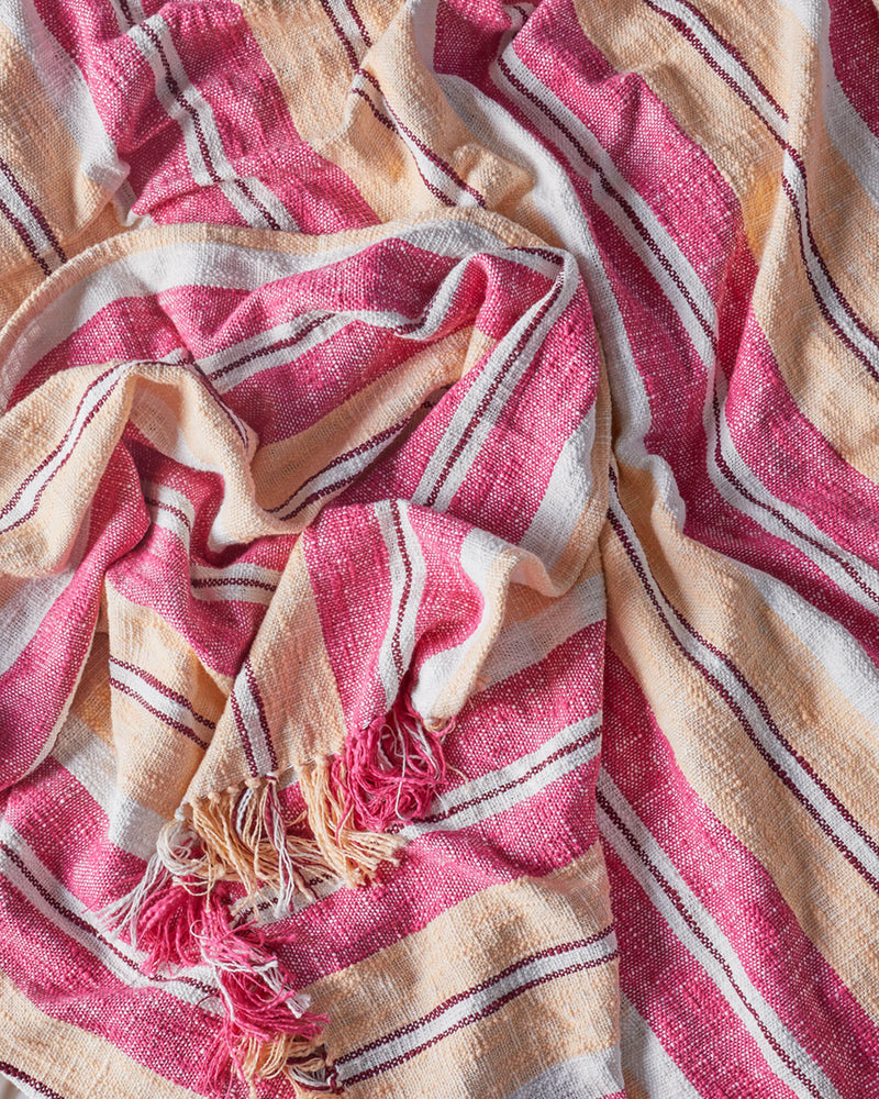 Apricot Sherbet Woven Throw