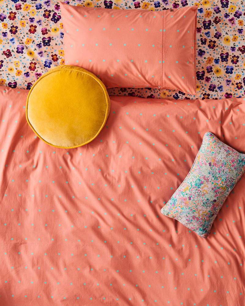 Polkadot Peachy Organic Cotton Quilt Cover