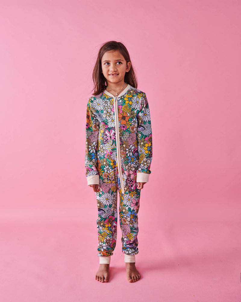 Bliss Floral Organic Cotton Pyjama Onesie