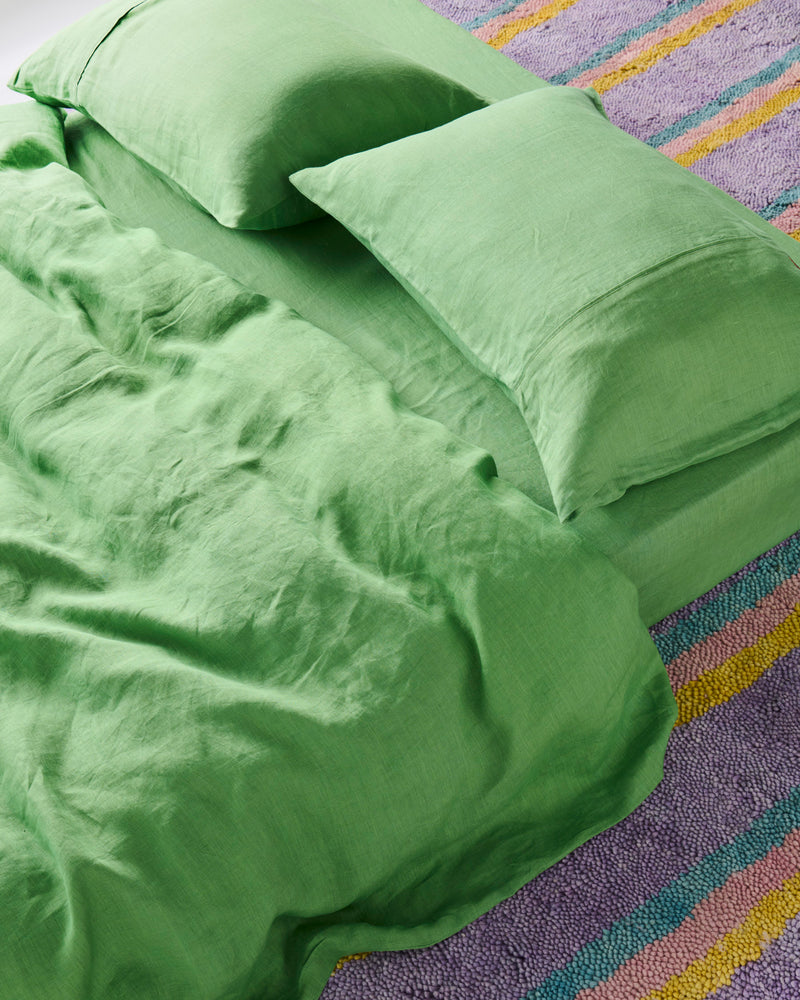 Green Tea Linen Pillowcases