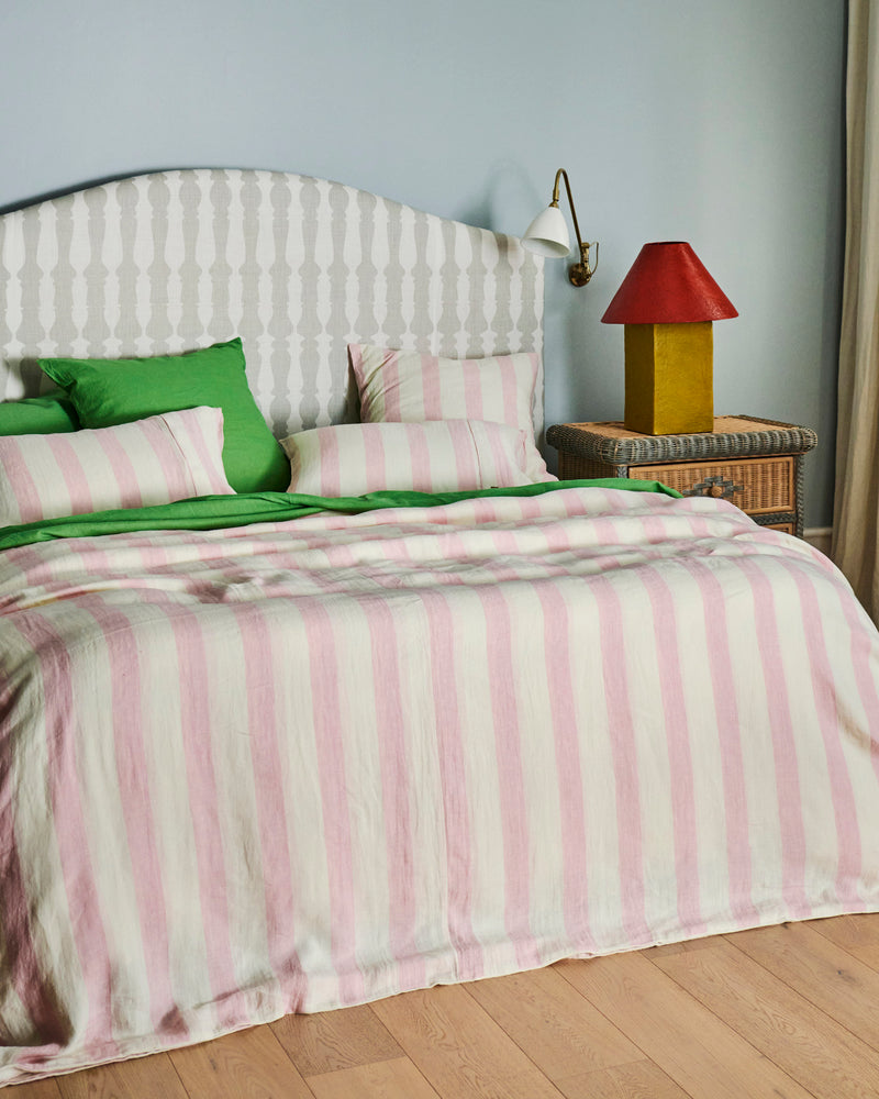 Candy Stripe Linen Quilt Cover