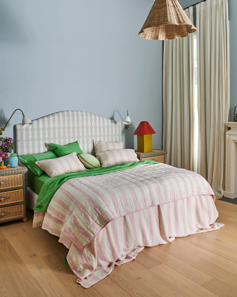 Candy Stripe Linen Flat Sheet