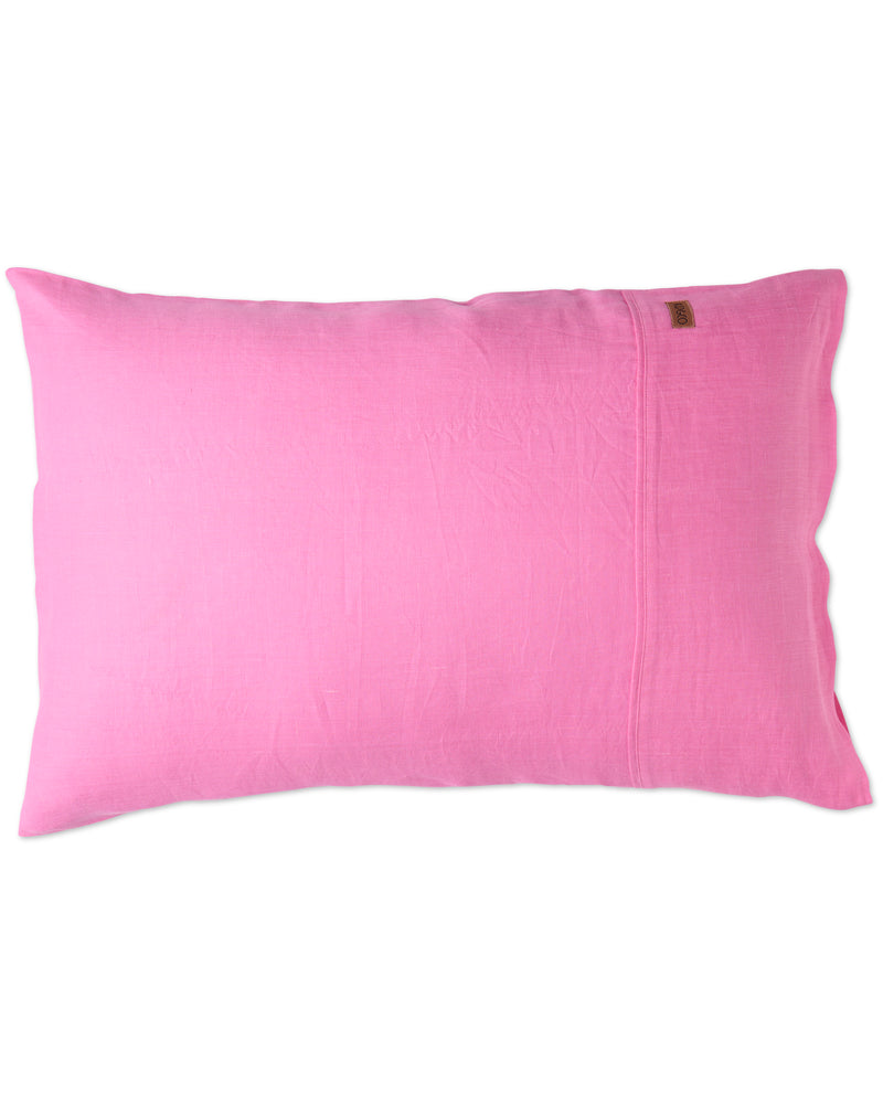 Aurora Pink Linen Pillowcases