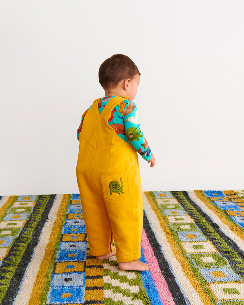 Home Among The Gum Trees Organic Cotton Quilted Fleece Overalls