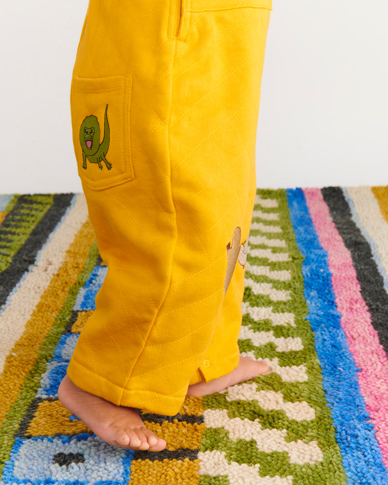 Home Among The Gum Trees Organic Cotton Quilted Fleece Overalls