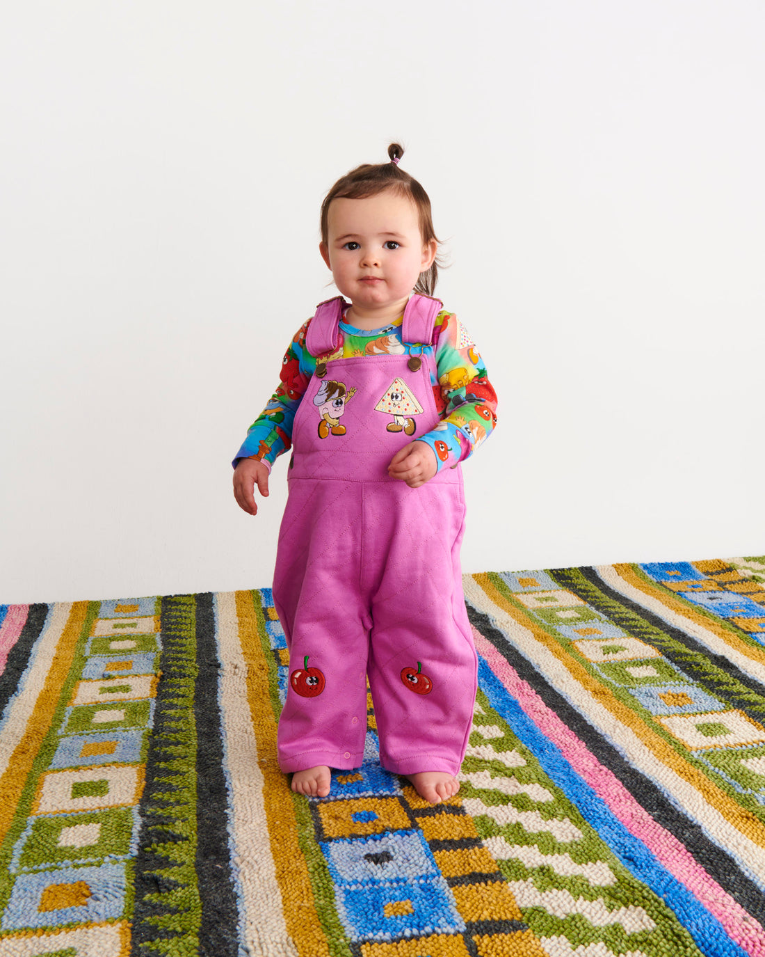 Just Dessert Organic Cotton Quilted Fleece Overalls