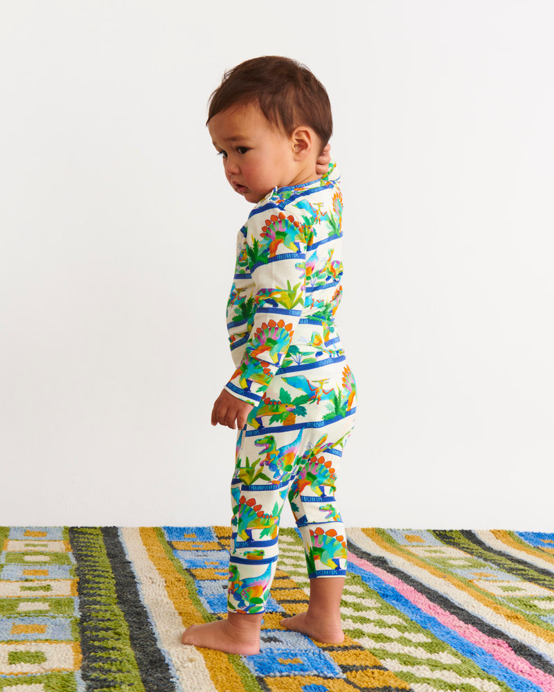 Dino Safari Organic Long Sleeve Romper