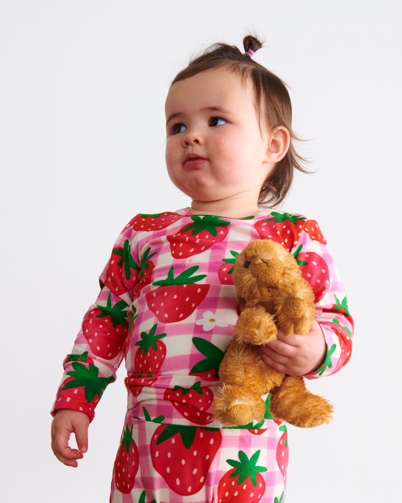 Strawberry Jam Organic Long Sleeve Romper