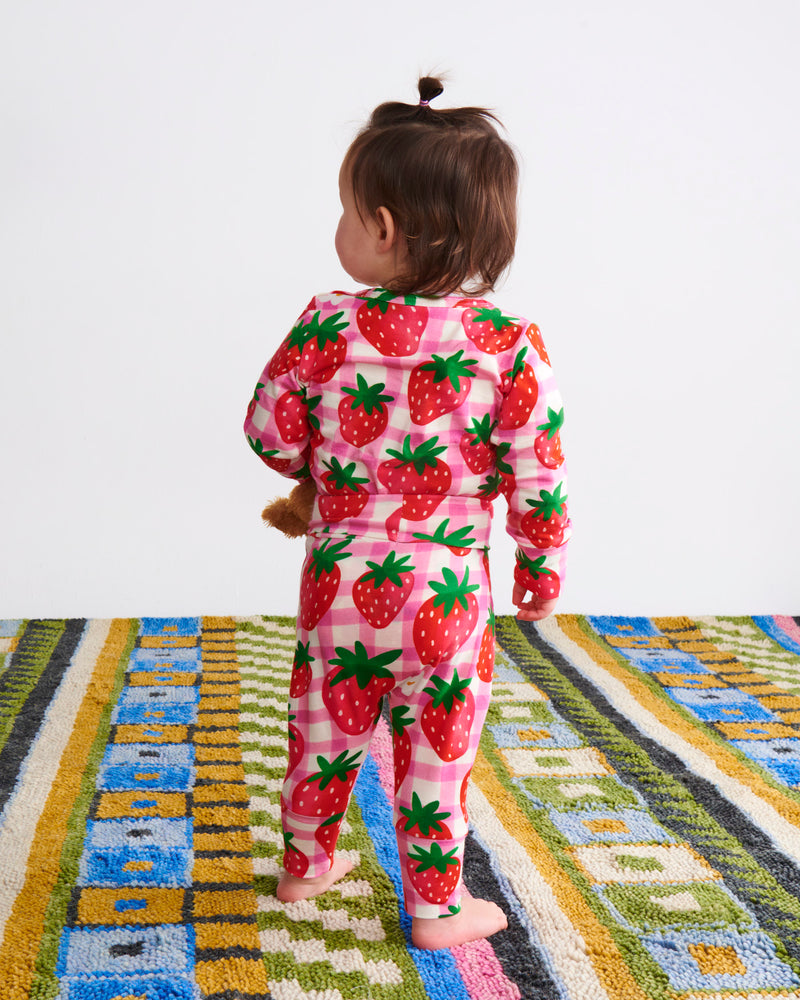 Strawberry Jam Organic Long Sleeve Romper