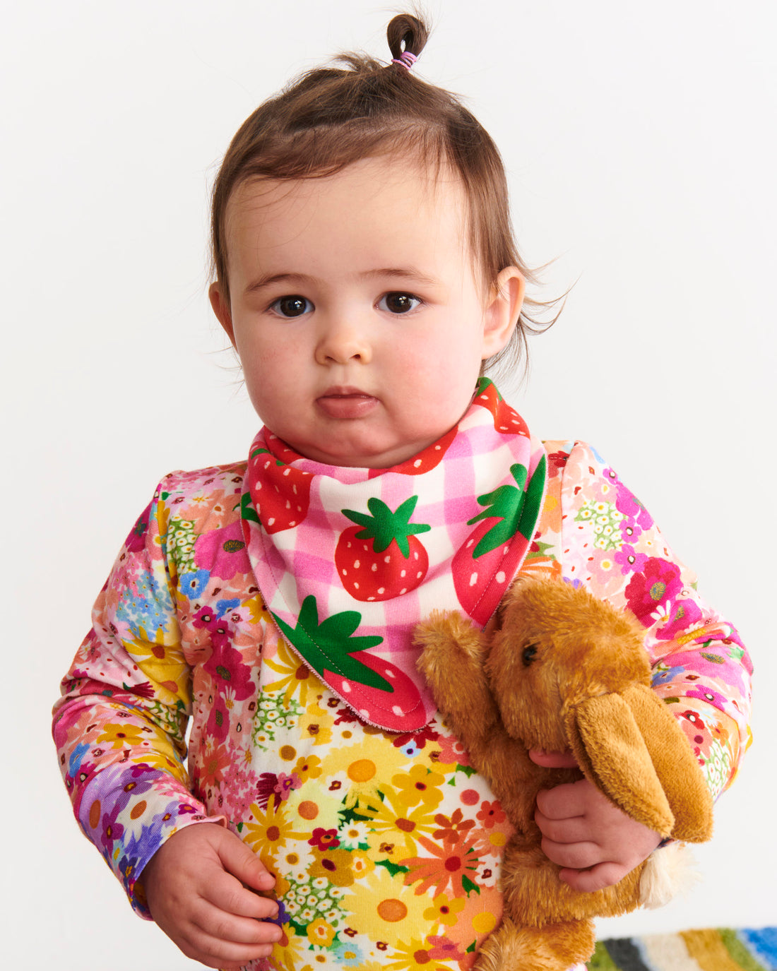 Strawberry Bloom Organic Cotton Dribble Bib Set