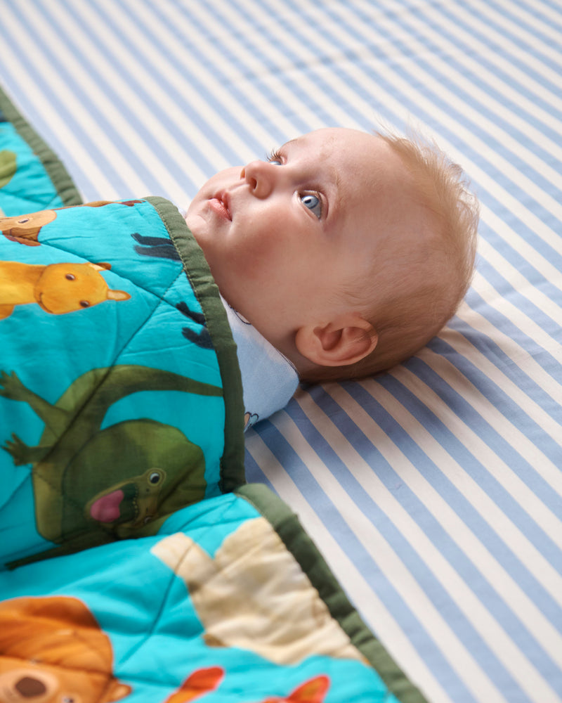 Home Among The Gum Trees Quilted Cot Bedspread