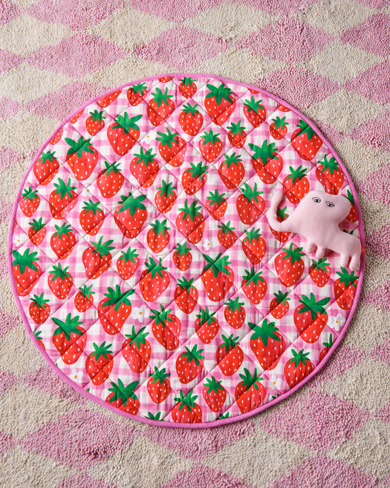 Strawberry Jam Quilted Baby Play Mat