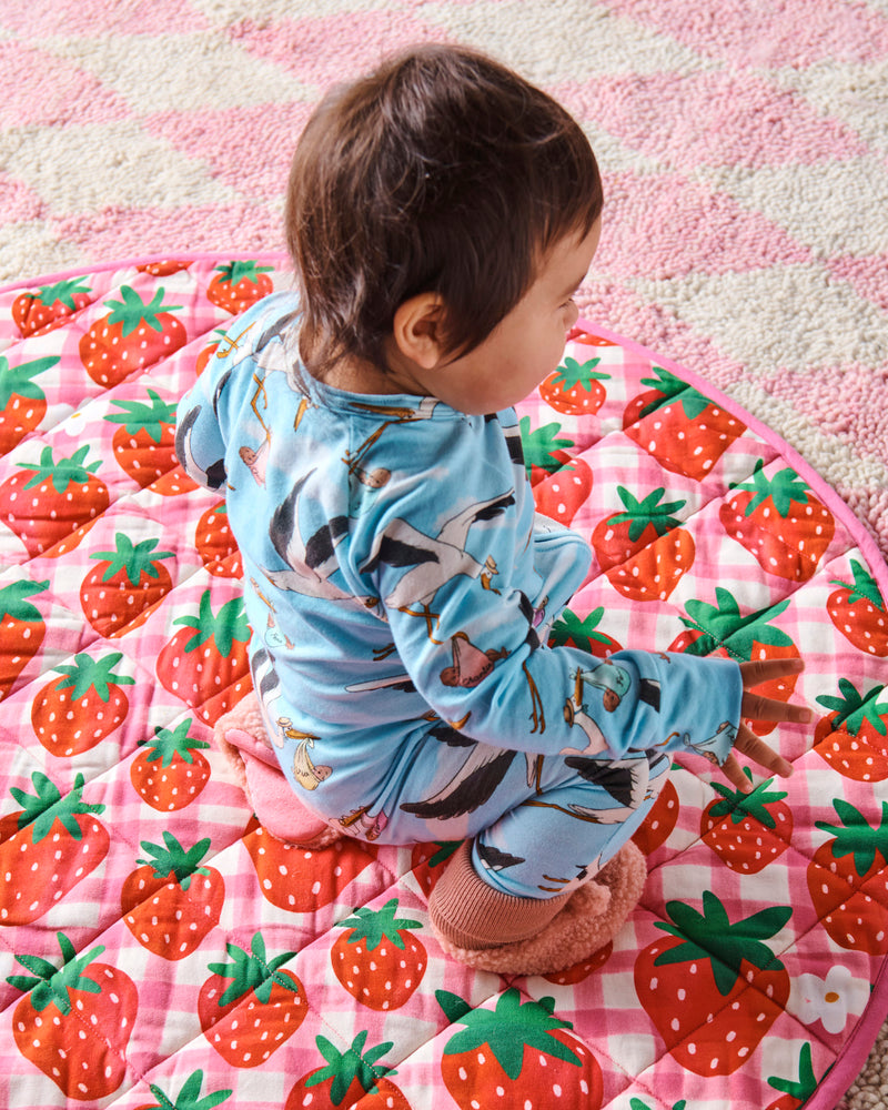 Strawberry Jam Quilted Baby Play Mat