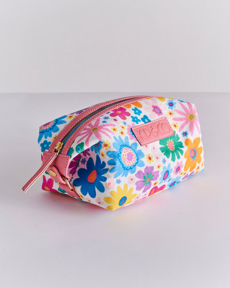 Rainbow Flowers Toiletry Bag