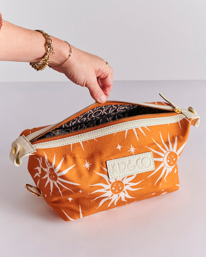 Ray Of Light Ochre Toiletry Bag