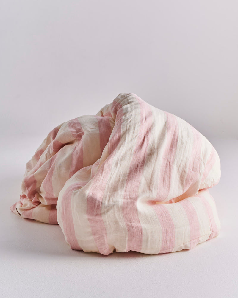 Candy Stripe Linen Quilt Cover