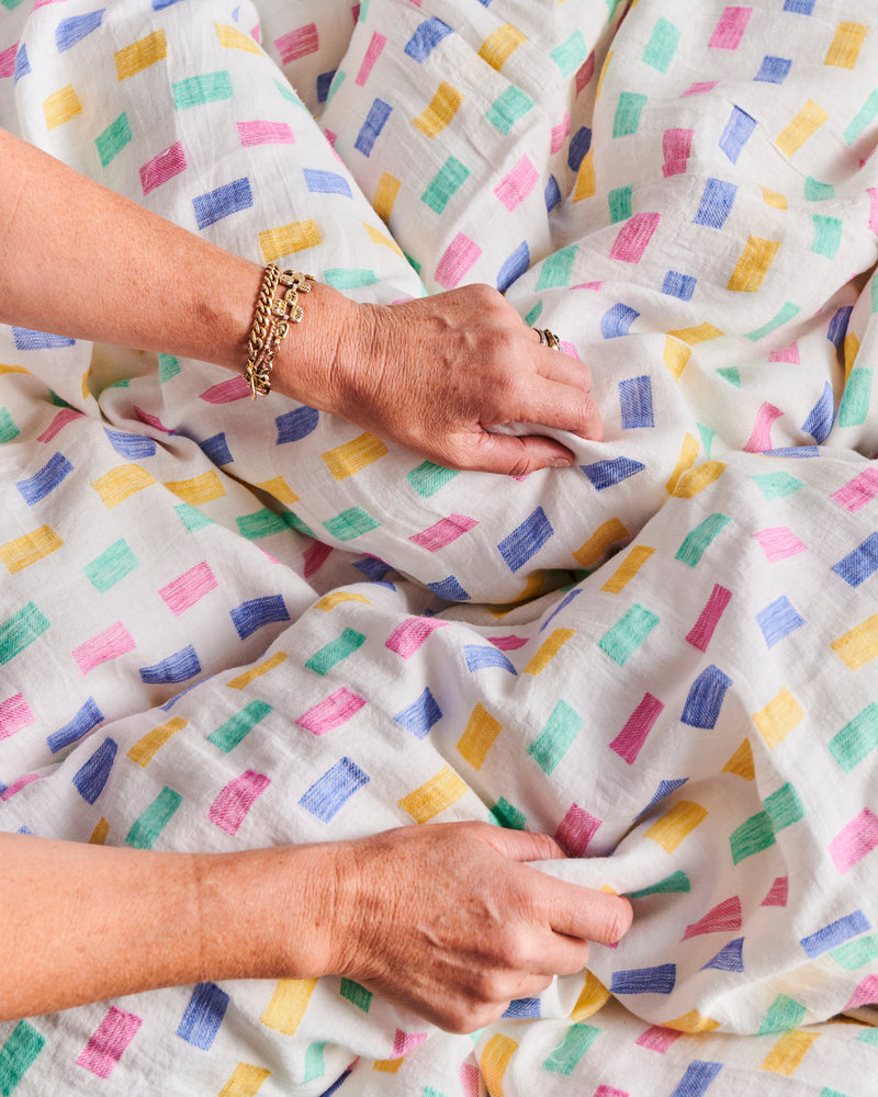 Tic Tak Linen Quilt Cover