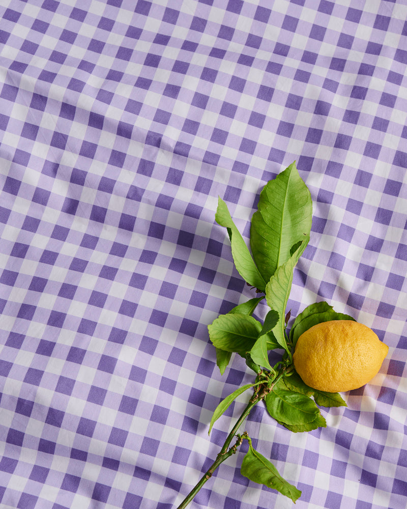 Lilac Gingham Organic Cotton European Pillowcases