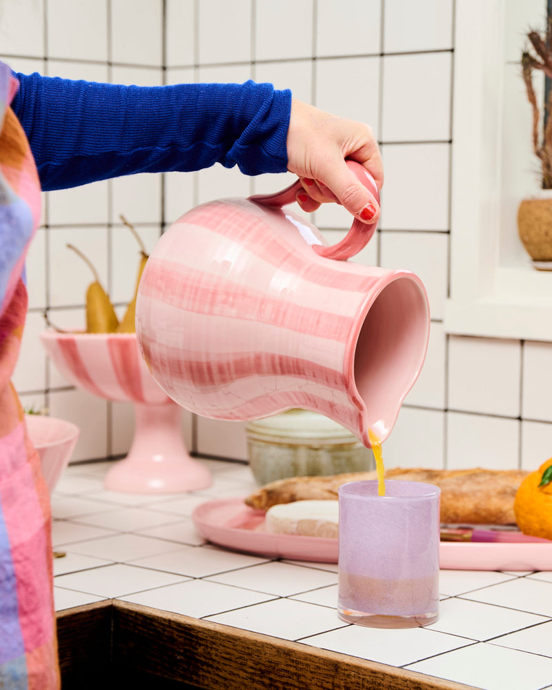 Pink Stripe Water Jug