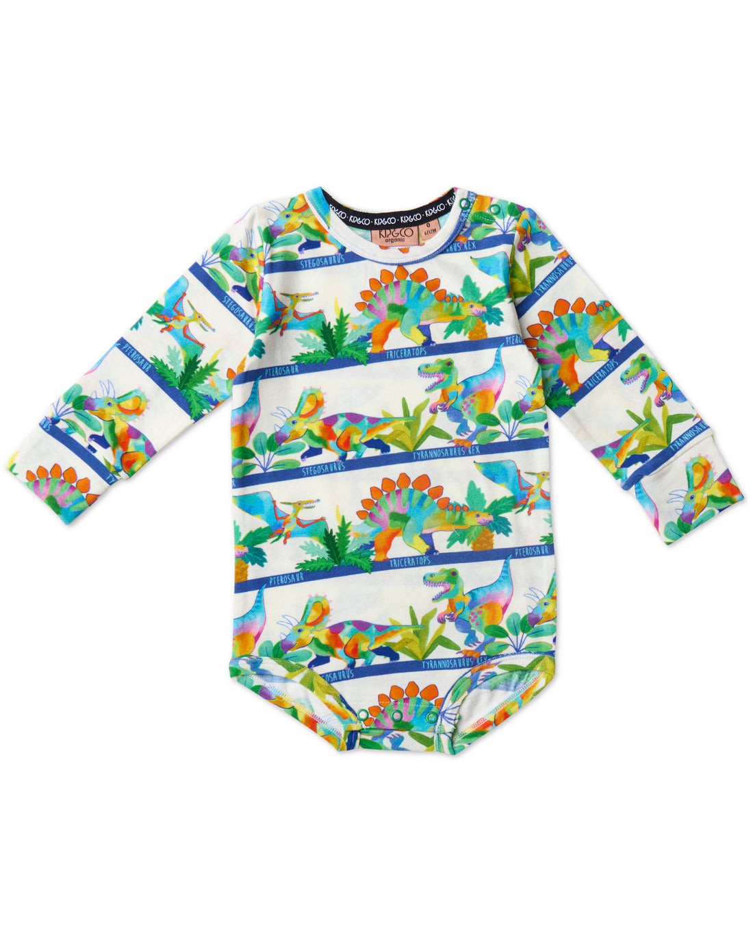 Dino Safari Organic Long Sleeve Romper