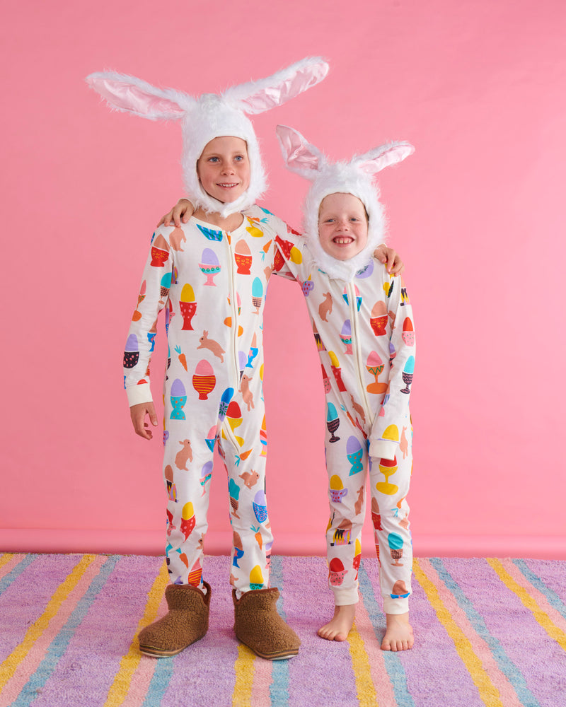 Hippity Hop White Organic Cotton Pyjama Onesie